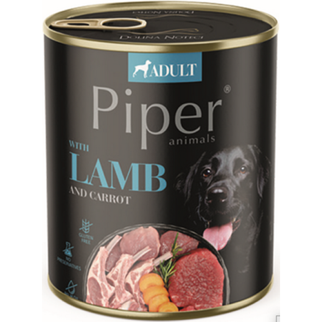 Dolina Piper Adult αρνί με καρότο & καστανό ρύζι 800gr Dolina Piper Adult αρνί με καρότο & καστανό ρύζι 800gr