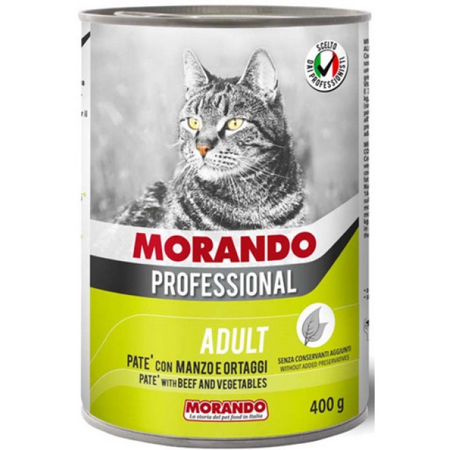Morando professional cat πατε βοδινό & λαχανικά 400gr Morando professional cat πατε βοδινό & λαχανικά 400gr