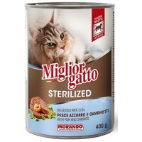 Morando Migliorgatto Τροφή για στειρωμένες γάτες με ψάρι & γαρίδες 400gr