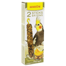Benelux Sticks μεσαίων παπαγάλων ξηροί καρποί,μπανάνα 2τμχ Benelux Sticks μεσαίων παπαγάλων ξηροί καρποί,μπανάνα 2τμχ