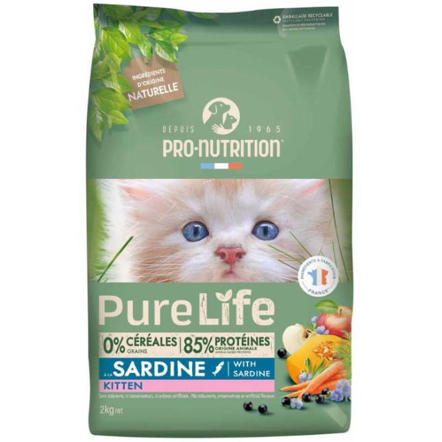 Pro-nutrition flatazor pure life πλήρης τροφή για γατάκια με σαρδέλα 2kg Pro-nutrition flatazor pure life πλήρης τροφή για γατάκια με σαρδέλα 2kg