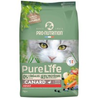 Pro-nutrition pure life πλήρης τροφή για ενήλικες γάτες με πάπια 2kg