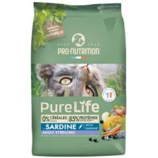 Pro-nutrition flatazor pure life πλήρης τροφή για στειρωμένες ή υπέρβαρες γάτες με σαρδέλα