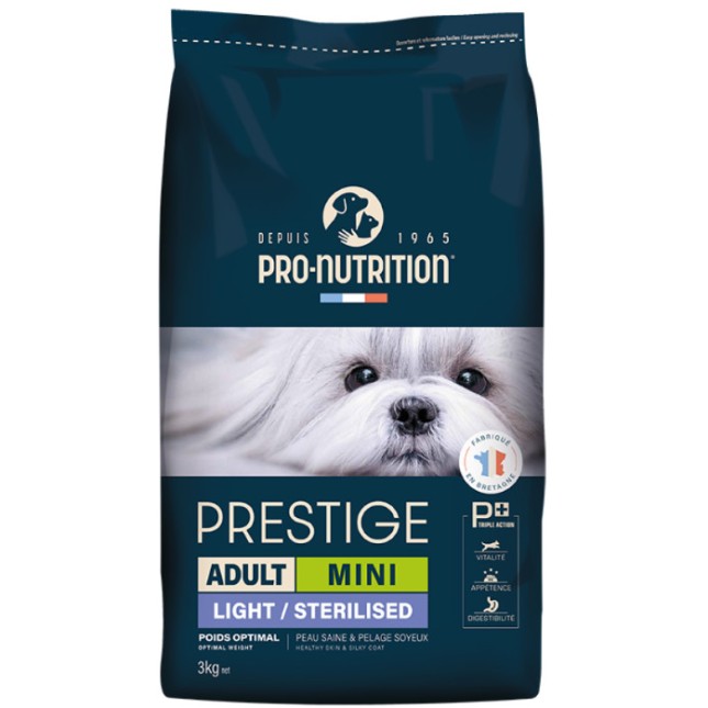 Pro-nutrition flatazor prestige για υπέρβαρα&στειρωμένα μικρόσωμα σκυλιά 3kg +2  Dentastix 3τμχ Δώρο