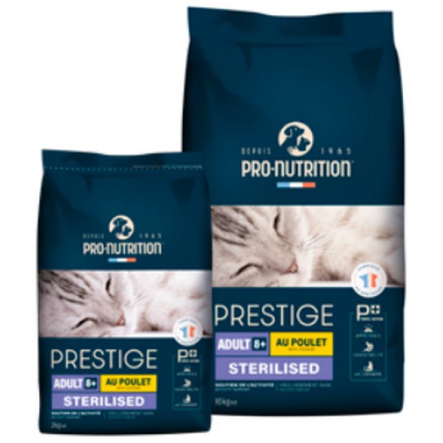 Pro-nutrition Prestige πλήρης τροφή για ενήλικες υπέρβαρες ή στειρωμένες γάτες άνω των 8 ετών