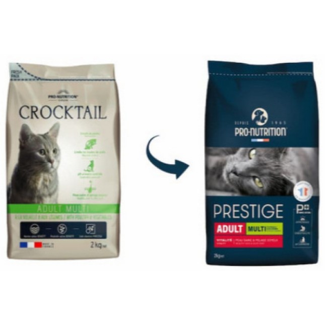 Pro-nutrition Prestige πλήρης τροφή για ενήλικες γάτες με πουλερικά και λαχανικά