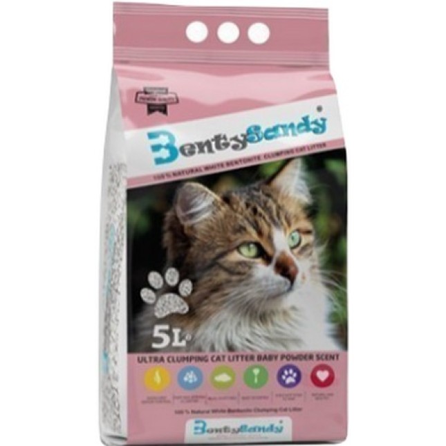 Bentysandy άμμος γάτας baby powder plus 5lt Bentysandy άμμος γάτας baby powder plus 5lt