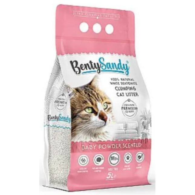 Bentysandy άμμος γάτας baby powder 5lt Bentysandy άμμος γάτας baby powder 5lt