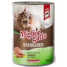 Morando Migliorgatto Τροφή για στειρωμένες γάτες με κουνέλι 400gr