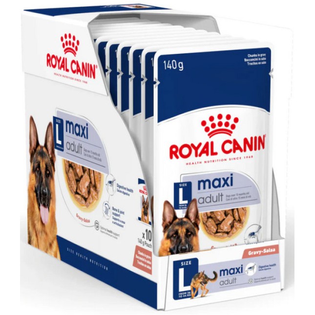 Royal Canin Πλήρης τροφή για ενήλικους σκύλους μεγαλόσωμων φυλών 10x140gr Royal Canin Πλήρης τροφή για ενήλικους σκύλους μεγαλόσωμων φυλών 10x140gr