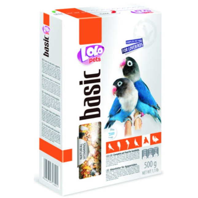 Lolo pets πλήρης τροφή για love birds για όλες τις διατροφικές τους ανάγκες