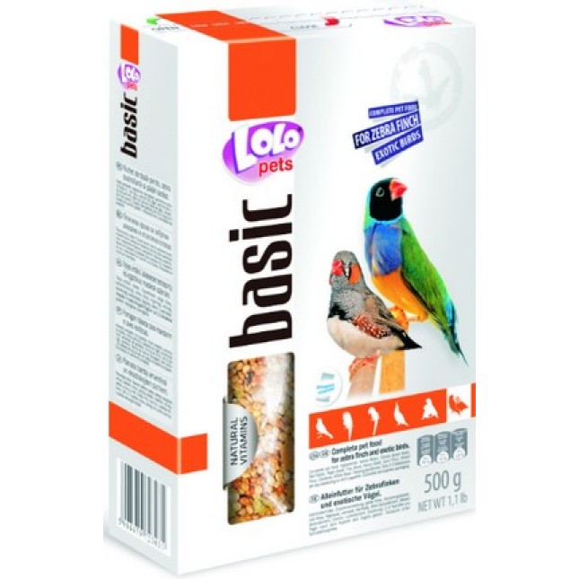 Lolo pets πλήρης τροφή για παραδείσια 500gr Lolo pets πλήρης τροφή για παραδείσια 500gr