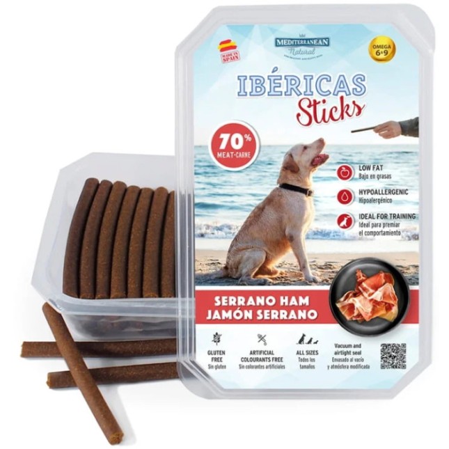 Mediterranean Ημίυγρα sticks Ibericas σε ταπεράκι με ζαμπόν 350gr Mediterranean Ημίυγρα sticks Ibericas σε ταπεράκι με ζαμπόν 350gr
