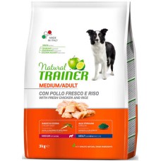 Natural Trainer για ενήλικους σκύλους μεσαίου μεγέθους με κοτόπουλο 3kg