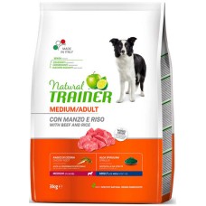 Natural Trainer για ενήλικους σκύλους μεσαίου μεγέθους με βοδινό 3kg