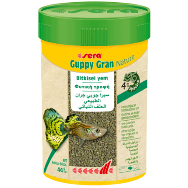 Sera guppy gran nature φυτική τροφή 100ml Sera guppy gran nature φυτική τροφή 100ml
