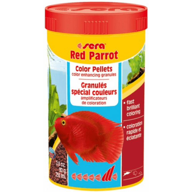 Sera red parrotn 250 ml,τροφή για παπαγαλόψαρα