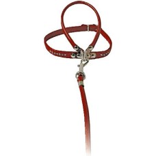 Croci Parure οδηγός και περιλαίμιο c/strass mis.1 κόκκινο Croci Parure οδηγός και περιλαίμιο c/strass mis.1 κόκκινο