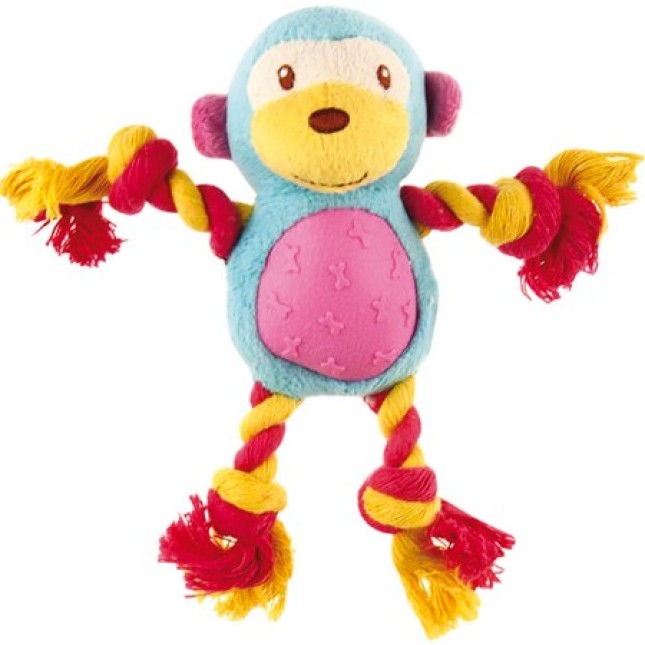 Croci monkey παιχνίδι για σκύλους από υφαντές ίνες, ανθεκτικό και πολύχρωμο.11,4 cm Croci monkey παιχνίδι για σκύλους από υφαντές ίνες, ανθεκτικό και πολύχρωμο.11,4 cm