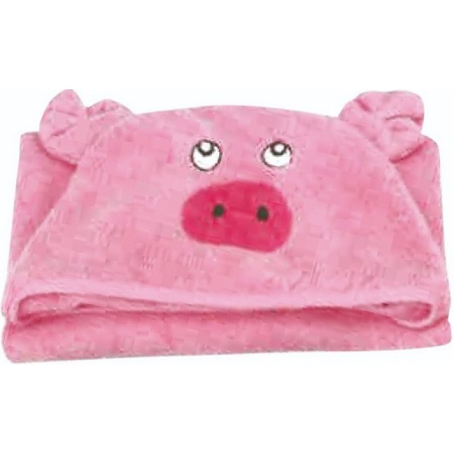 Croci μπουρνούζι pink pig 42x40cm Croci μπουρνούζι pink pig 42x40cm