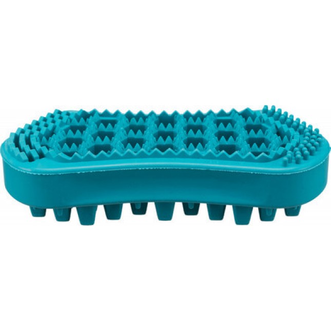 Trixie βούρτσα μασάζ, φυσικό λάστιχο, 6x12cm turquoise Trixie βούρτσα μασάζ, φυσικό λάστιχο, 6x12cm turquoise