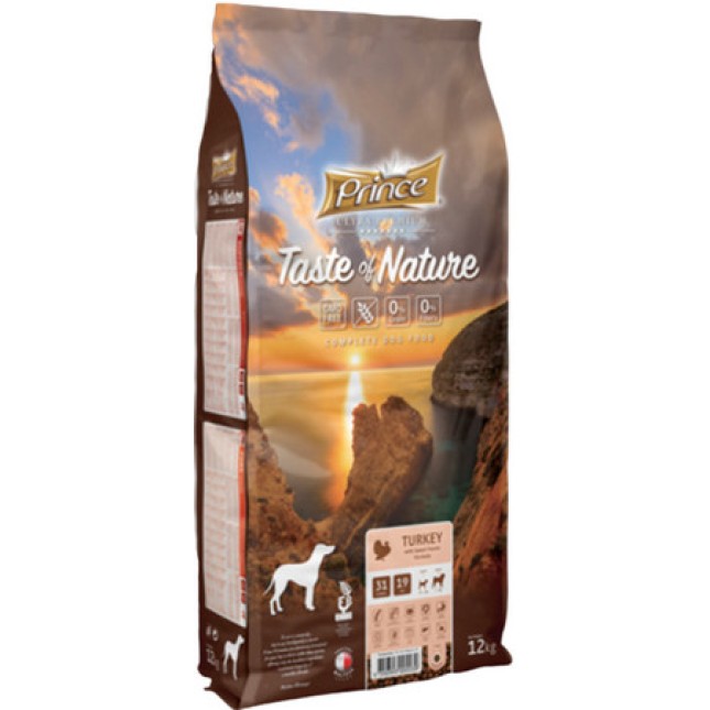 Prince Taste of Nature Πλήρης ξηρά τροφή με γαλοπούλα για κουτάβια και ενήλικα μικρόσωμα σκυλιά