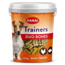 Sanal dog trainer Duo Bones μαλακό σνακ με κοτόπουλο & σολομό ιδανικό για επιβράβευση Sanal dog trainer Duo Bones μαλακό σνακ με κοτόπουλο & σολομό ιδανικό για επιβράβευση