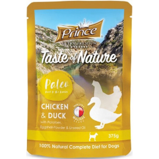 Prince Paleo τροφή για κουτάβια φακελάκι κοτόπουλο /πάπια 375g Prince Paleo τροφή για κουτάβια φακελάκι κοτόπουλο /πάπια 375g