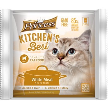 Princess kitchen's best cat 4 φακελάκια κοτόπουλο, γαλοπούλα 4x100g Princess kitchen's best cat 4 φακελάκια κοτόπουλο, γαλοπούλα 4x100g