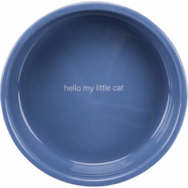 Trixie πιάτο κεραμικό γάτων για βραχυκέφαλες ράτσες θαλασσί/άσπρο