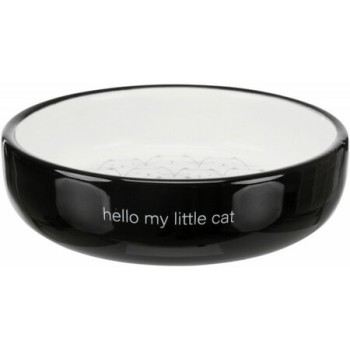 Trixie πιάτο κεραμικό γάτων για βραχυκέφαλες ράτσες μαύρο/άσπρο