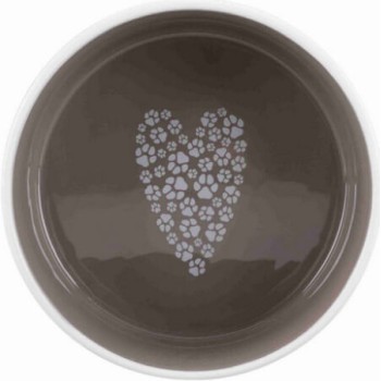 Trixie πιάτο κεραμικό pet's home 0.3l/12cm κρεμ/τέφρα Trixie πιάτο κεραμικό pet's home 0.3l/12cm κρεμ/τέφρα