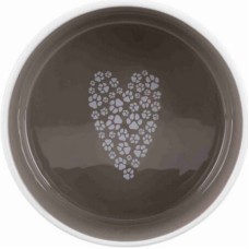 Trixie πιάτο κεραμικό pet's home 0.8l/16cm κρεμ/τέφρα Trixie πιάτο κεραμικό pet's home 0.8l/16cm κρεμ/τέφρα