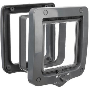 Trixie πόρτα γάτας 4-way με τούνελ 20x22cm γκρι Trixie πόρτα γάτας 4-way με τούνελ 20x22cm γκρι