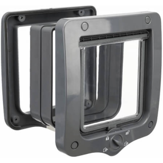 Trixie πόρτα γάτας 4-way με τούνελ 20x22cm γκρι Trixie πόρτα γάτας 4-way με τούνελ 20x22cm γκρι