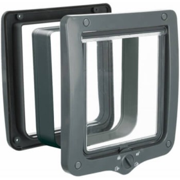 Trixie πόρτα γάτας 4-way με τούνελ xl 24x28cm γκρι Trixie πόρτα γάτας 4-way με τούνελ xl 24x28cm γκρι