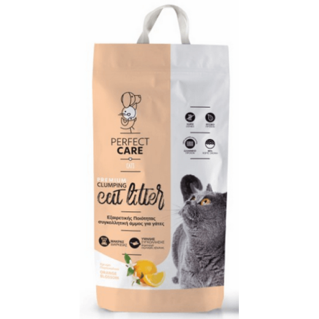 Perfect care άμμος υγιεινής cat litter πορτοκάλι φιλικό προς το περιβάλλον