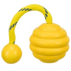 Trixie παιχνίδι μπάλα κυματιστή σε σχοινί,φυσικό καουτσούκ/πολυέστερα 7cm/22cm