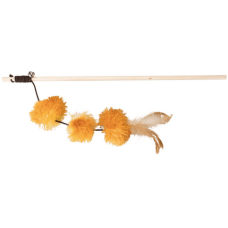 Trixie ραβδί με μπάλες pompom με φτερά και κουδουνάκι 40cm Trixie ραβδί με μπάλες pompom με φτερά και κουδουνάκι 40cm