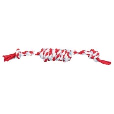 Trixie παιχνίδι σχοινί με κόμπους άσπρο/κόκκινο χρώμα 31cm