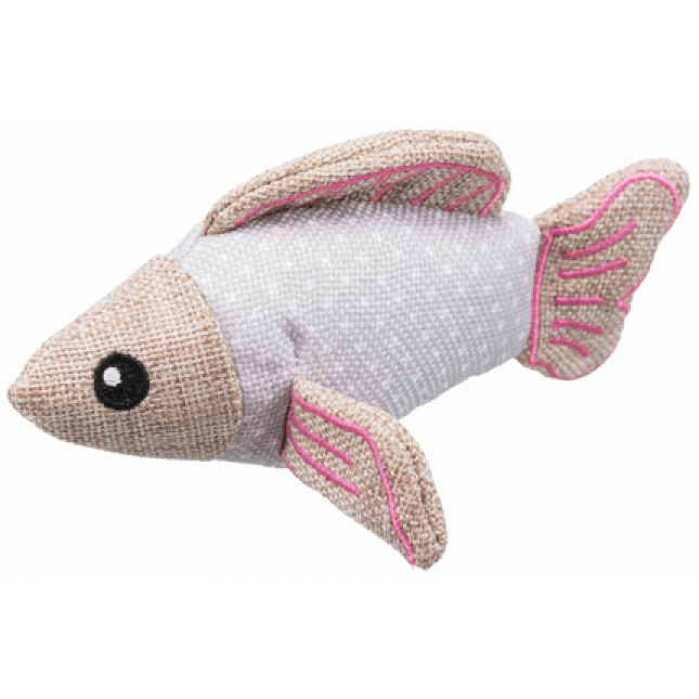 Trixie παιχνίδι γάτας ψάρι polyester/βαμβακερό 14cm