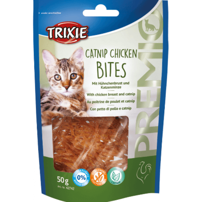 Trixie λιχουδιές γάτας premio catnip bites κοτόπουλο 50gr