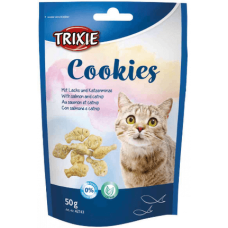 Trixie λιχουδιές γάτας cookies με σολομό & catnip 50gr