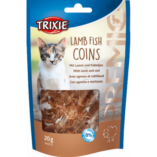 Trixie λιχουδιές premio coins γάτας,αρνί 20gr