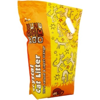 Huhubamboo κρυσταλλική άμμος γάτας πορτοκάλι 3.4lt Huhubamboo κρυσταλλική άμμος γάτας πορτοκάλι 3.4lt
