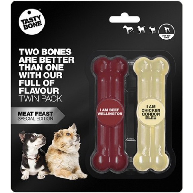 Tastybone toy Κόκαλα με γεύσεις βοδινού & κοτόπουλου 13x2.5cm Tastybone toy Κόκαλα με γεύσεις βοδινού & κοτόπουλου 13x2.5cm