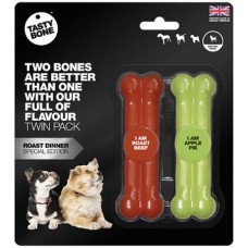 Tastybone toy Κόκαλα με γεύσεις μοσχάρι & μηλόπιτα για υγιή ούλα και γερά δόντια