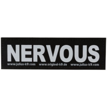 Julius-K9 αυτοκόλλητο velcro 2τμχ s NERVOUS