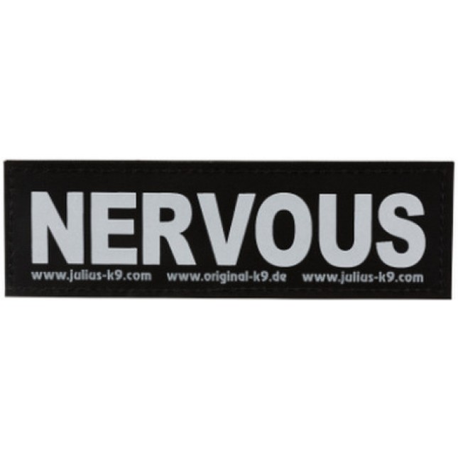 Julius-K9 αυτοκόλλητο velcro 2τμχ s NERVOUS