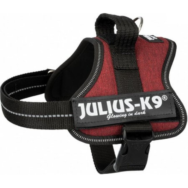 Julius-K9 σαμάρι Baby 1–Mini burgundy, με πλήρως ρυθμιζόμενους ιμάντες